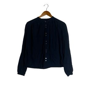 Gap black sheer 100% cotton embroidered shirt